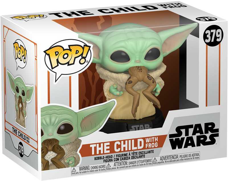 FUNKO POP! Vinilinė figūrėlė: Star Wars: The Mandalorian - The Child w/Frog,8 cm aprašymas - Prekės nuotrauka