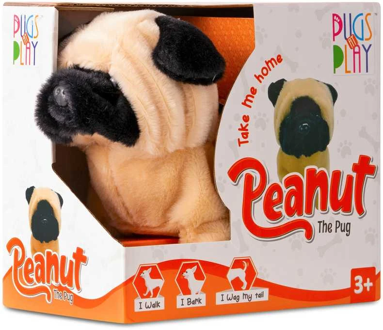 PUGS AT PLAY Vaikštantis šuniukas PEANUT aprašymas - Prekės nuotrauka