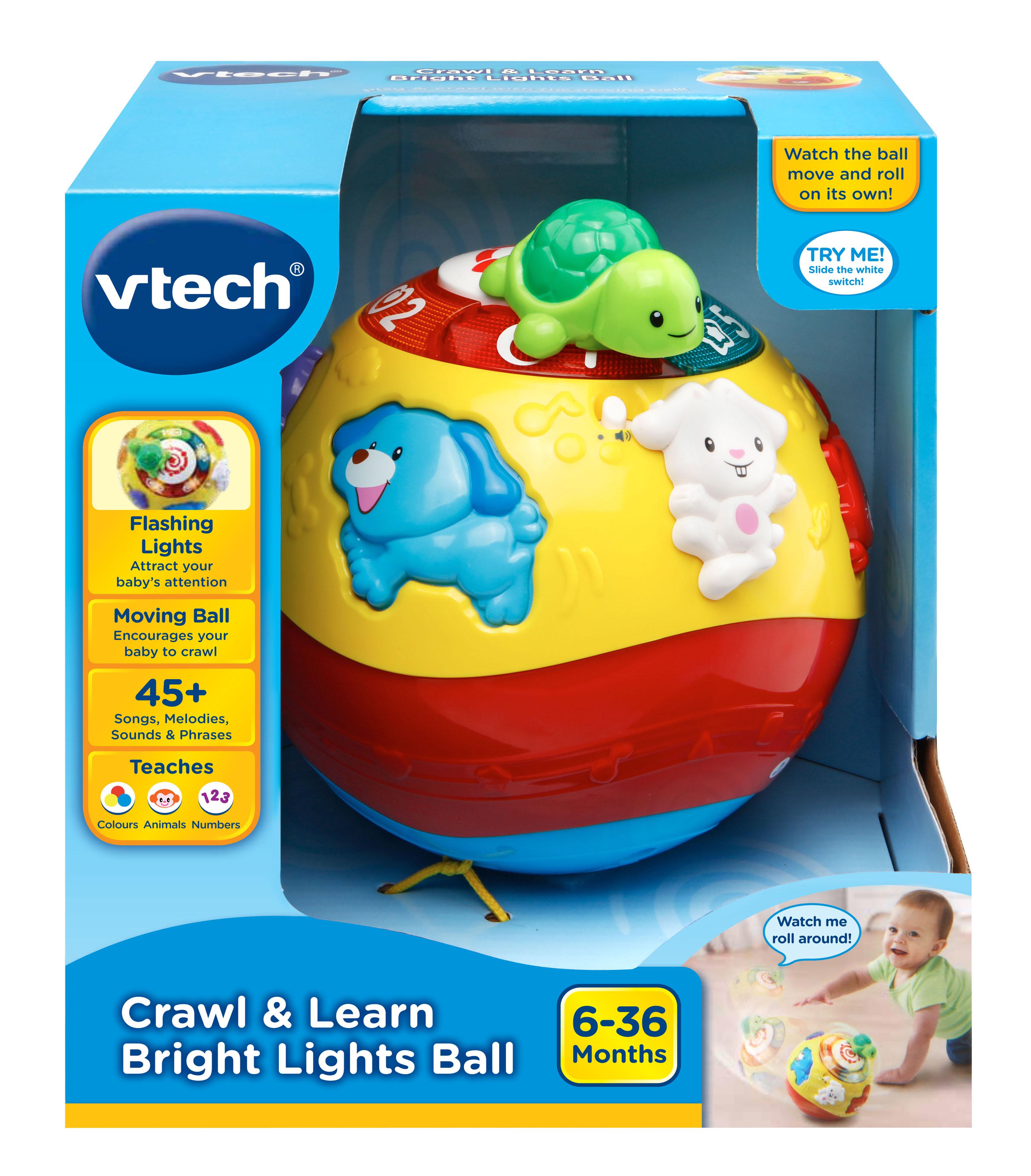 VTECH Šviečiantis lavinamasis kamuoliukas aprašymas - Prekės nuotrauka