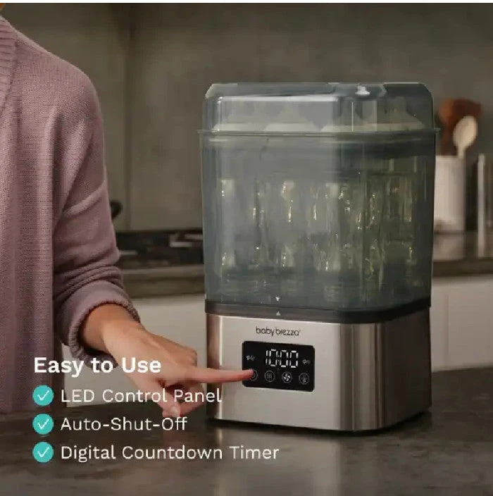 Baby Brezza ABY BREZZA itin greitas 10 MIN. sterilizatorius-džiovintuvas SUPERQUICK, nerūdijančio plieno