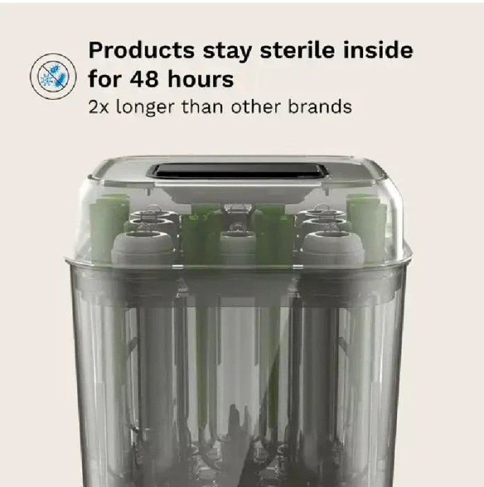Baby Brezza ABY BREZZA itin greitas 10 MIN. sterilizatorius-džiovintuvas SUPERQUICK, nerūdijančio plieno