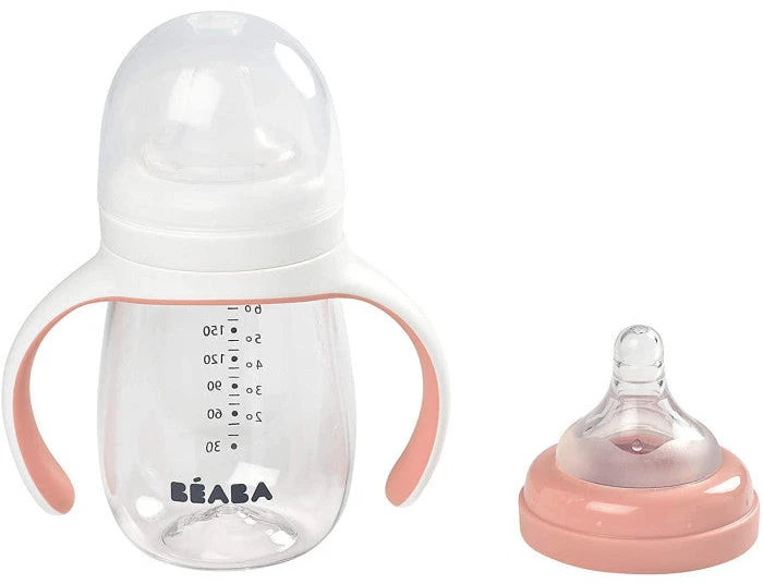 BEABA MOKOMASIS BUTELIUKAS-GERTUVĖ 2IN1, 210 ML, OLD Rožinis