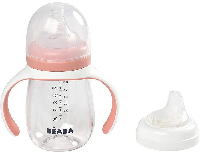 BEABA MOKOMASIS BUTELIUKAS-GERTUVĖ 2IN1, 210 ML, OLD Rožinis