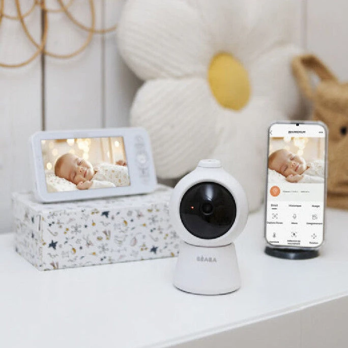 BEABA ZEN SMART AI VIDEO KŪDIKIO STEBĖJIMO MONITORIUS, Baltas