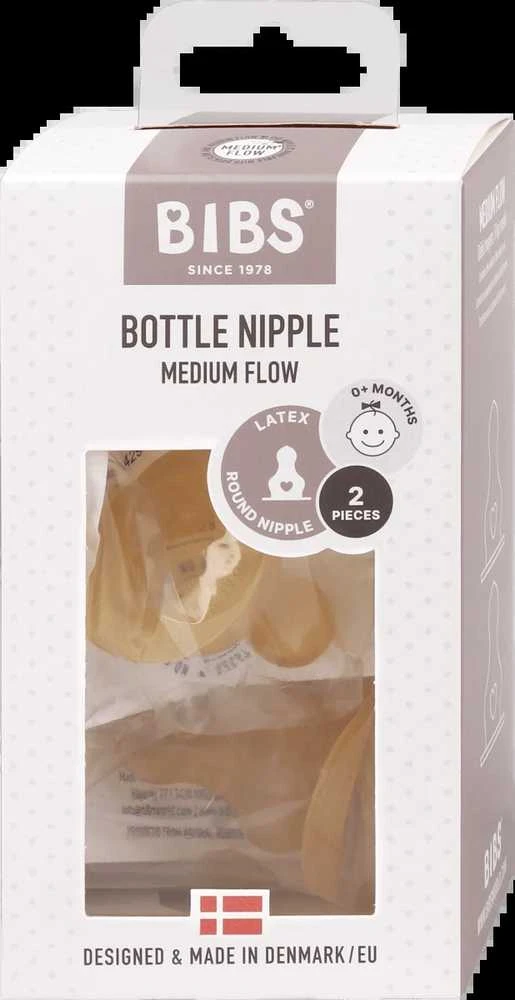 BIBS buteliuko žindukai, 2 vnt., Medium flow