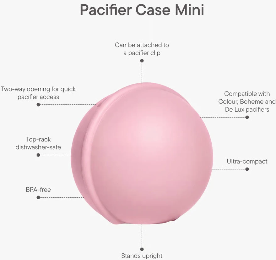 BIBS čiulptuko dėklas Pacifier Case Mini - baby-pink