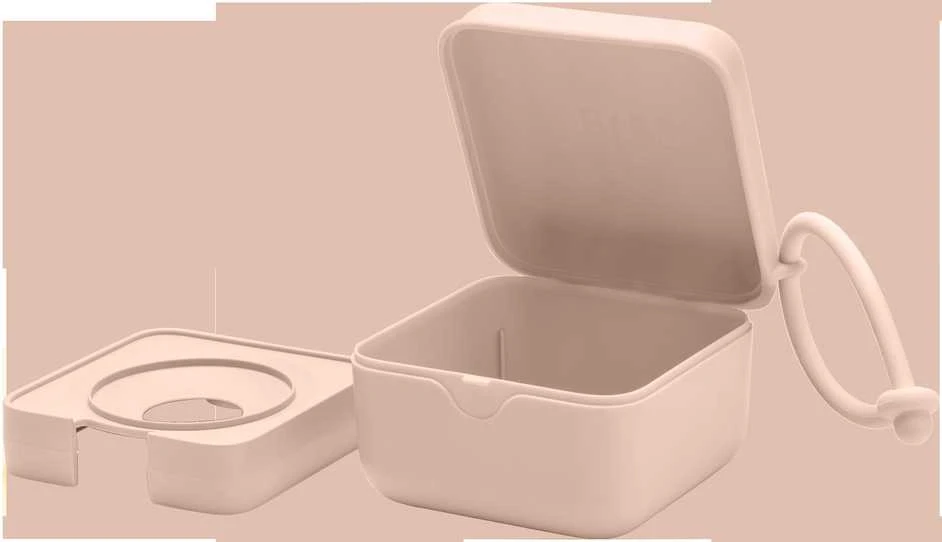 BIBS čiulptuko dėklas - užkandžių dėžutė Blush