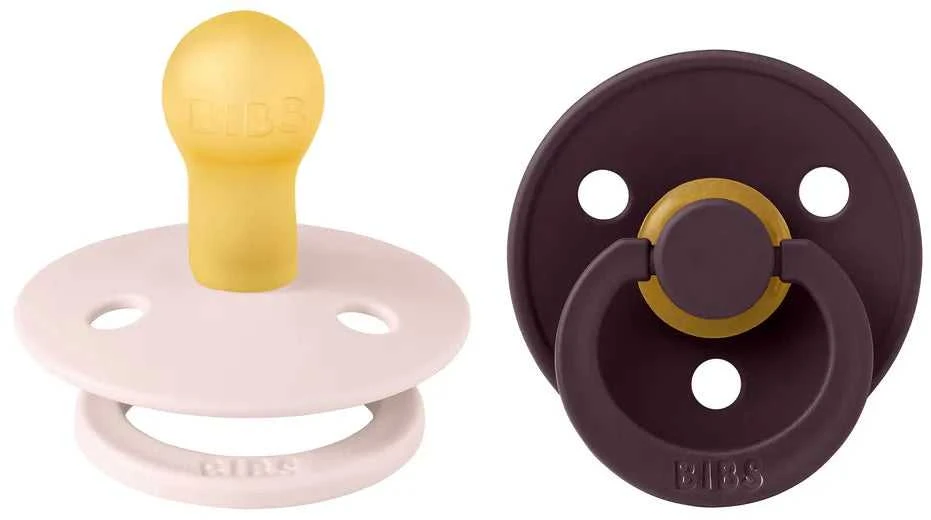 BIBS čiulptukų rinkinys 1 dydis (0 - 6 mėn.) Petal / Plum