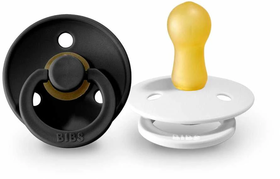 BIBS čiulptukų rinkinys 1 dydis (0 - 6 mėn.) Juodas / Baltas