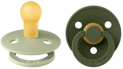 BIBS čiulptukų rinkinys 1 dydis (0 - 6 mėn.) Sage/Hunter Žalias