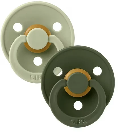 BIBS čiulptukų rinkinys 1 dydis (0 - 6 mėn.) Sage/Hunter Žalias