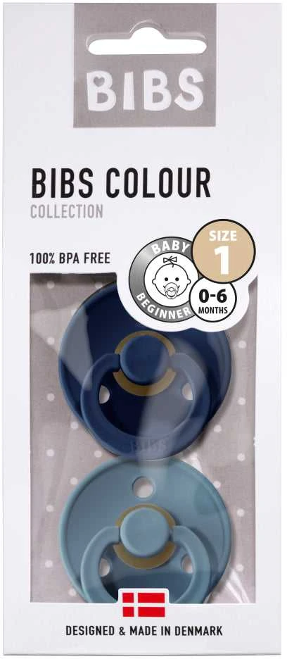 BIBS čiulptukų rinkinys 1 dydis (0 - 6 mėn.) Deep Space / Petrol