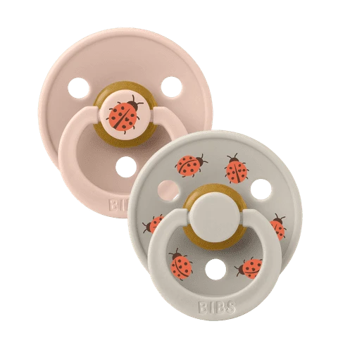 BIBS čiulptukų rinkinys 1 dydis (0 - 6 mėn.) Ladybug Blush Mix