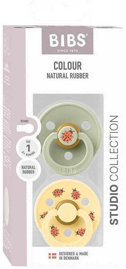 BIBS čiulptukų rinkinys 1 dydis (0 - 6 mėn.) Ladybug Sage Mix