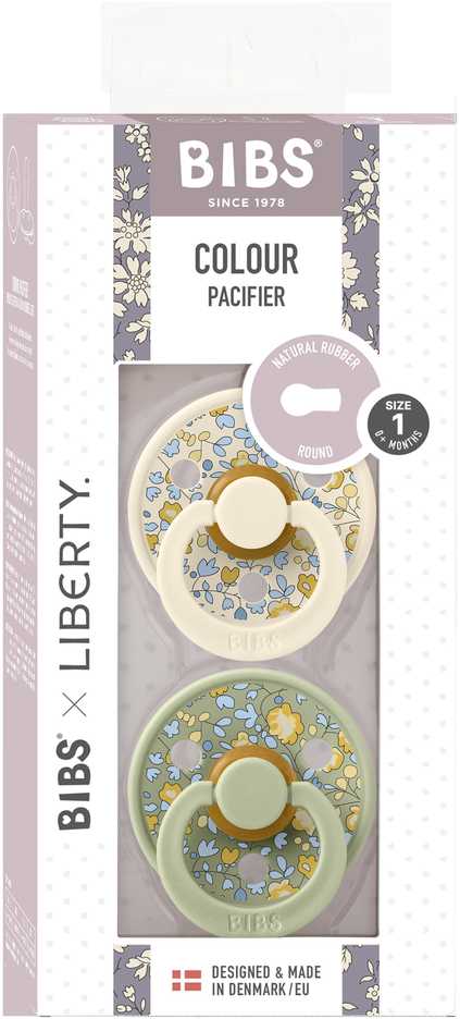 BIBS čiulptukų rinkinys 1 dydis (0 - 6 mėn.) Liberty Eloise Sage Mix