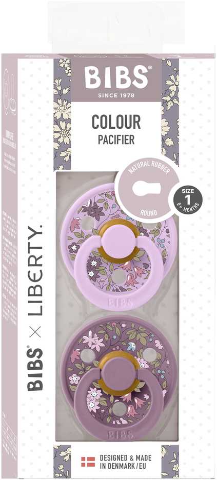 BIBS čiulptukų rinkinys 1 dydis (0 - 6 mėn.) Liberty Chamomile Lawn Violet Sky Mix