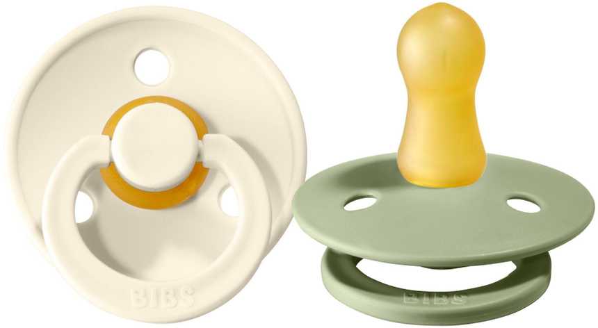 BIBS čiulptukų rinkinys 1 dydis (0 - 6 mėn.) Sage / Ivory