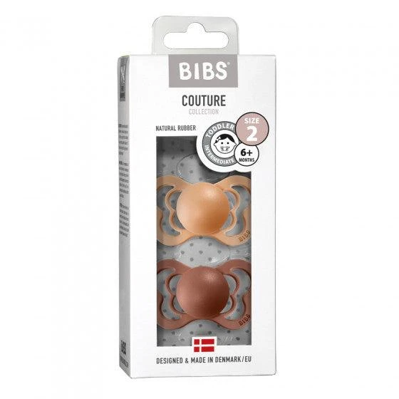 BIBS čiulptukų rinkinys 1 dydis (0 - 6 mėn. ) Peach / Woodchuck