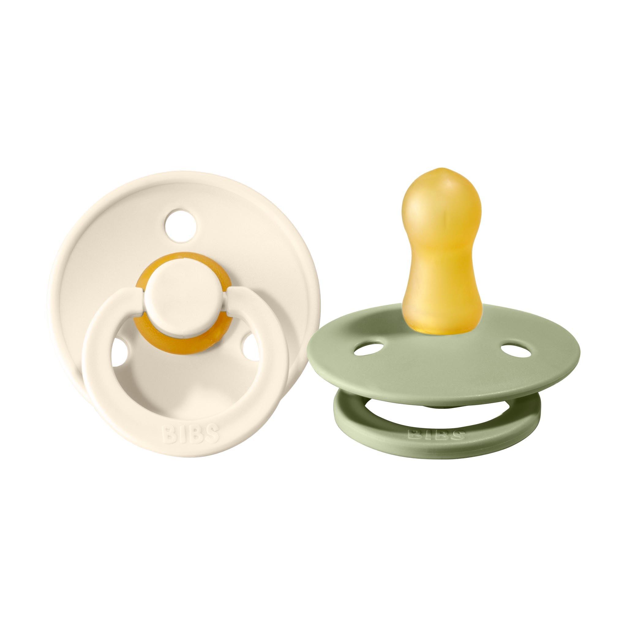 BIBS čiulptukų rinkinys 1 dydis (0 - 6 mėn.) Sage / Ivory