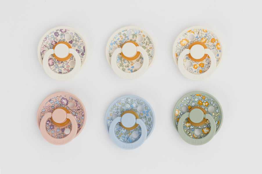 BIBS čiulptukų rinkinys 2 dydis (6 - 18 mėn.) Liberty Eloise Blush Mix