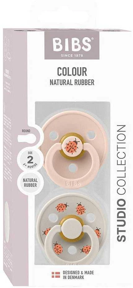 BIBS čiulptukų rinkinys 2 dydis (6 - 18 mėn.) Ladybug Blush Mix