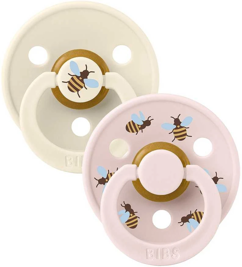 BIBS čiulptukų rinkinys 2 dydis (6 - 18 mėn.) Ladybug Bumblebee Ivory Mix