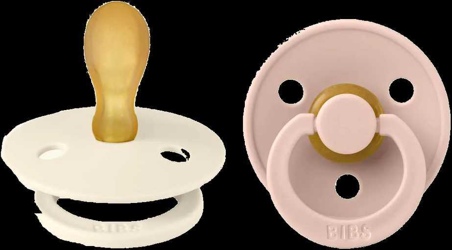 BIBS čiulptukų rinkinys 2 dydis (6 - 18 mėn.) Symmetrical Ivory / Blush