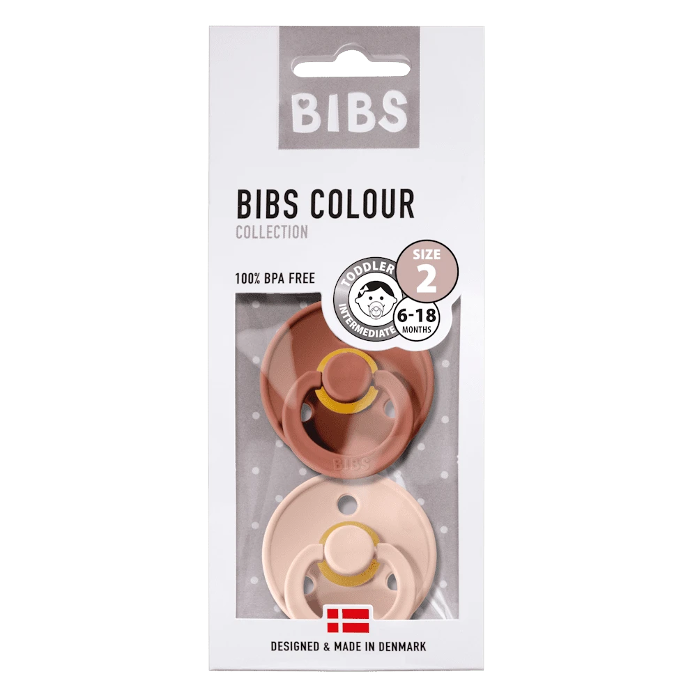 BIBS čiulptukų rinkinys 2 dydis (6 - 18 mėn.) Woodchuck / Blush