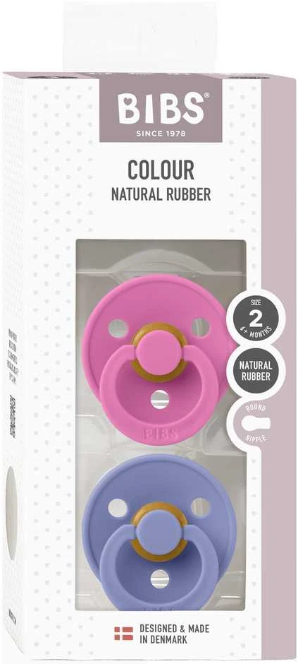 BIBS čiulptukų rinkinys 2 dydis (6 - 18 mėn.) Bubblegum / Peri