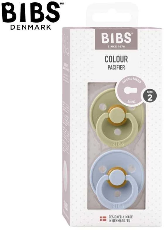 BIBS čiulptukų rinkinys 2 dydis (6 - 18 mėn.) Khaki / Dusty mėlynas
