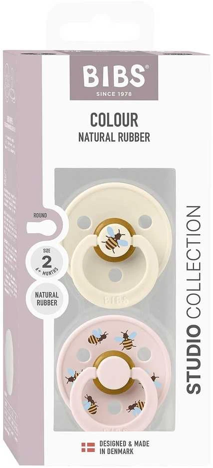 BIBS čiulptukų rinkinys 2 dydis (6 - 18 mėn.) Ladybug Bumblebee Ivory Mix