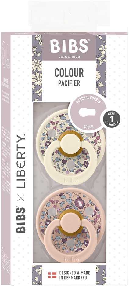 BIBS čiulptukų rinkinys 2 dydis (6 - 18 mėn.) Liberty Eloise Blush Mix