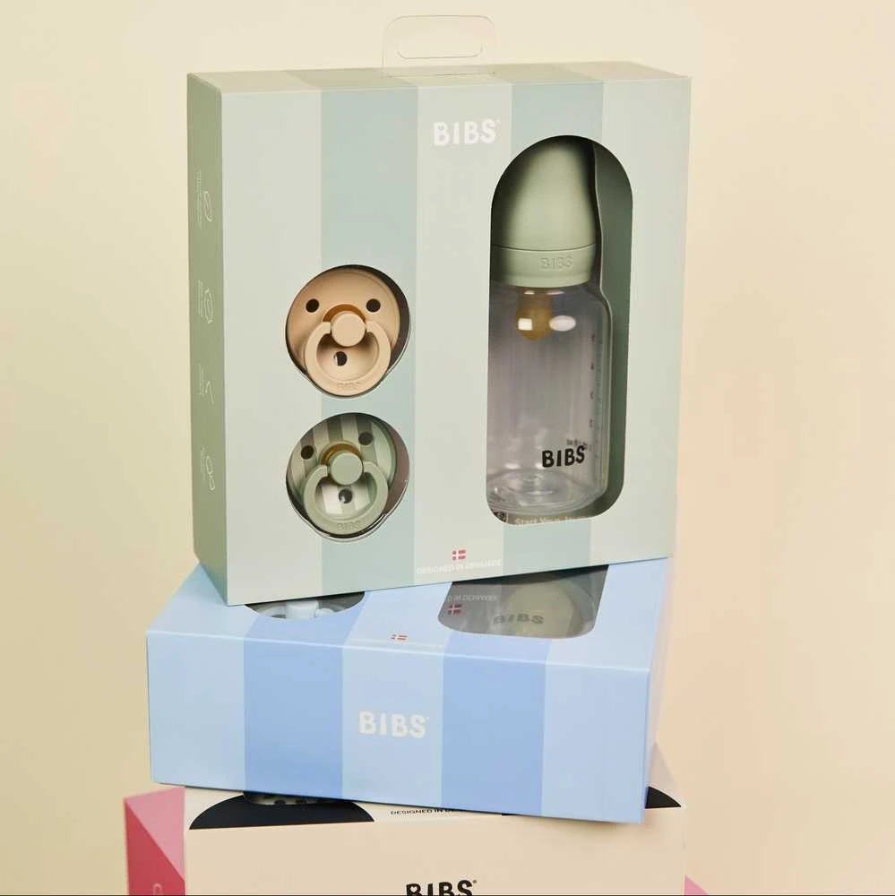 BIBS dovanų rinkinys kūdikiui Baby Sprinkle Gift Set Sage