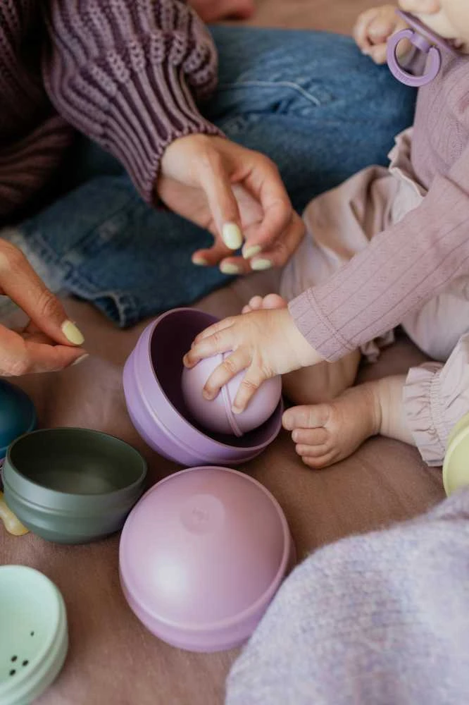 BIBS lavinamasis žaislas svyrantis bokštas Bright Rainbow