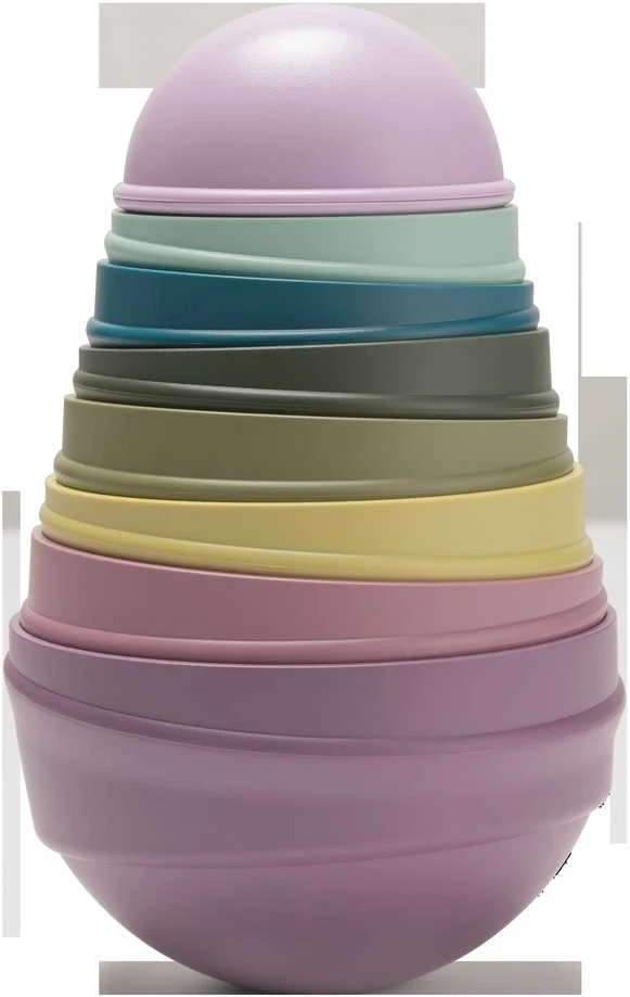 BIBS lavinamasis žaislas svyrantis bokštas Bright Rainbow