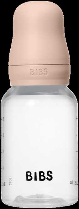 Nuk BIBS plastikinis buteliukas nuo dieglių 150 ml (Blush) pilnas komplektas