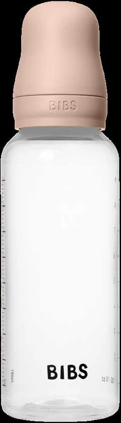 BIBS plastikinis buteliukas nuo dieglių 270 ml (Blush) pilnas komplektas