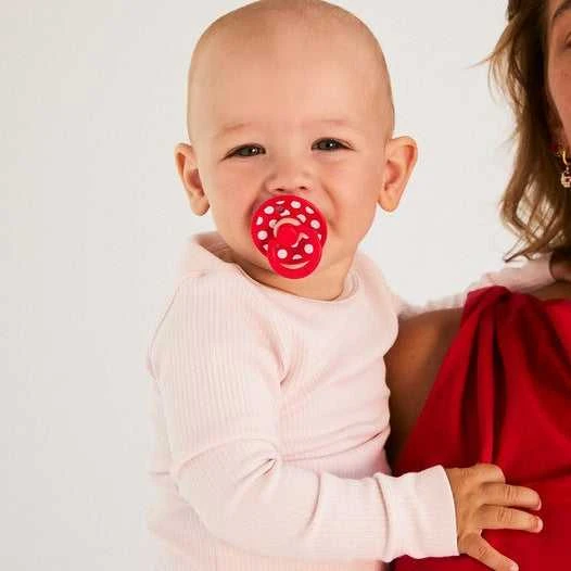BIBS Studio Collection Polka Dots čiulptukų rinkinys 1 dydis (0 - 6 mėn.) Blossom / Candy Apple