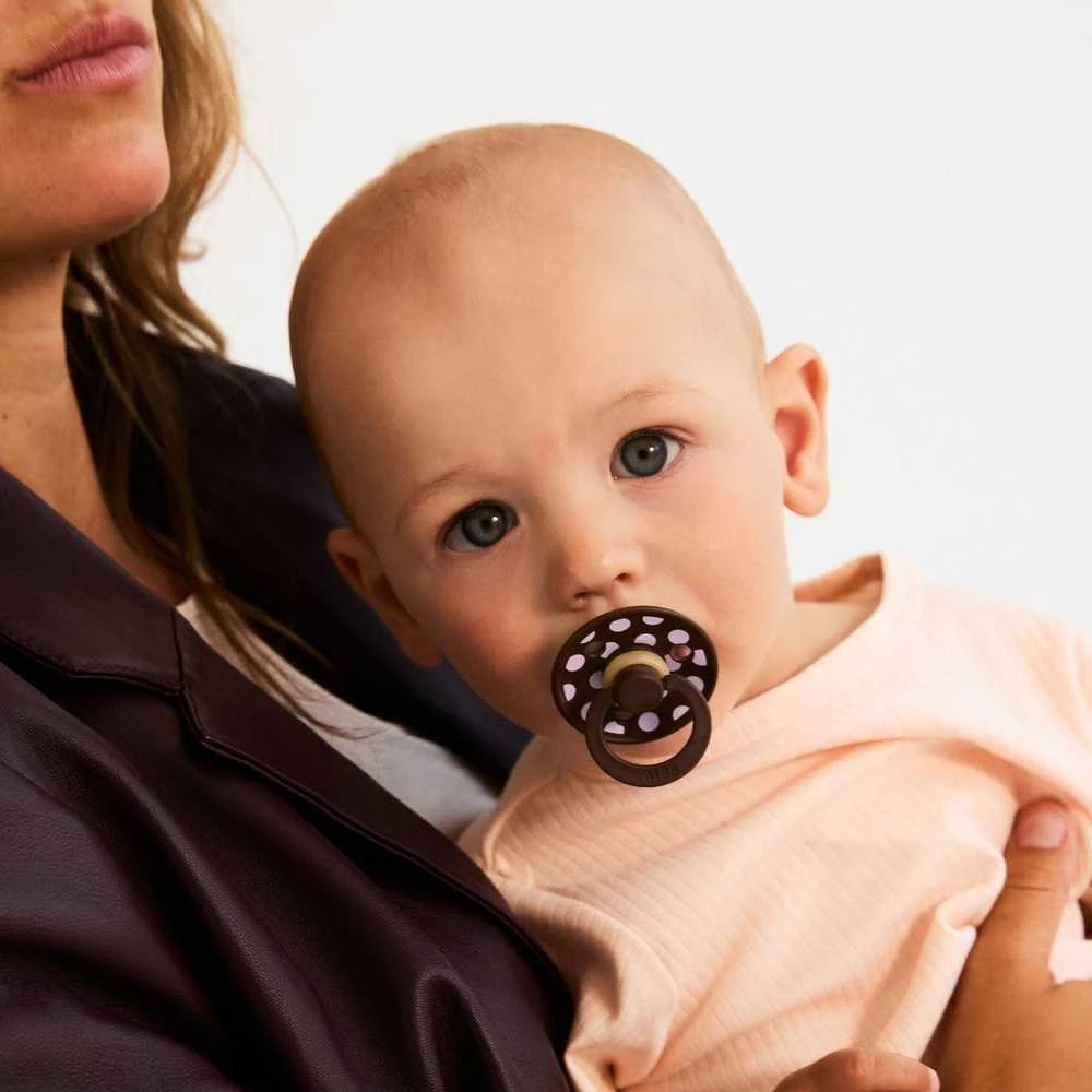 BIBS Studio Collection Polka Dots čiulptukų rinkinys 1 dydis (0 - 6 mėn.) Baby Rožinė / Mocha