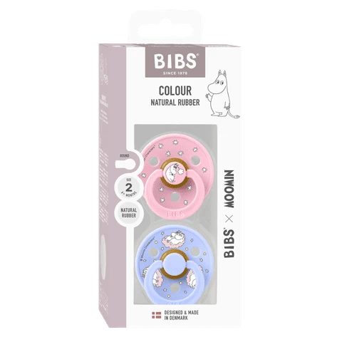 Mam Baby BIBS x MOOMIN čiulptukų rinkinys 2 dydis (6 - 18 mėn.) Dreaming baby pink mix