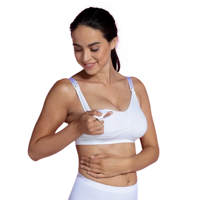 Carriwell besiūlė liemenėlė maitinančioms su įdėklais (balta) / Padded Nursing