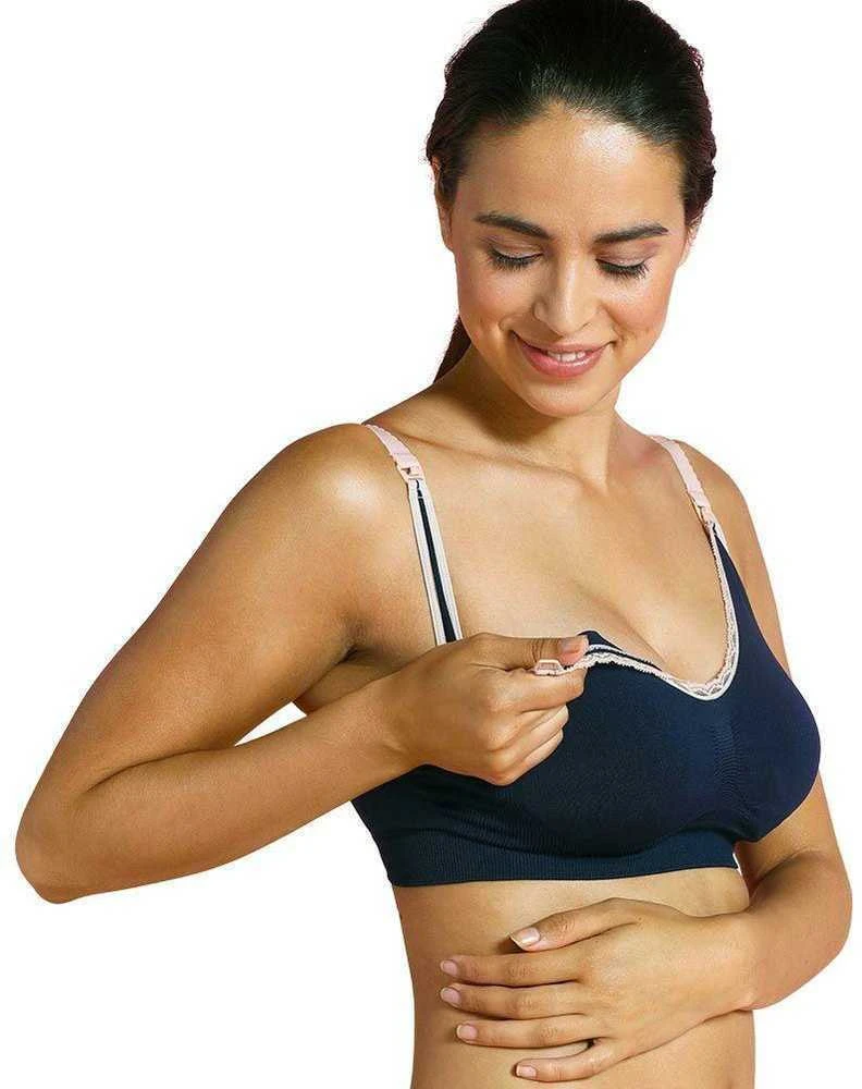 Carriwell besiūlė liemenėlė maitinančioms / Original Nursing Bra Mėlyna-Rožinė