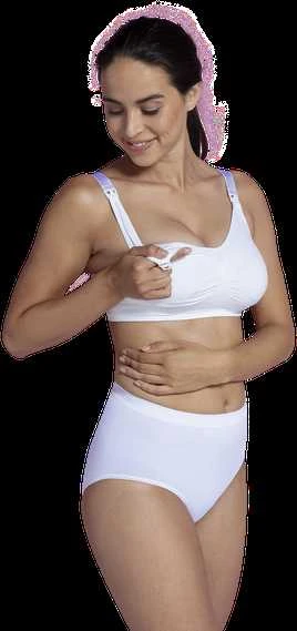 Carriwell besiūlė liemenėlė maitinančioms su įdėklais (balta) / Padded Nursing