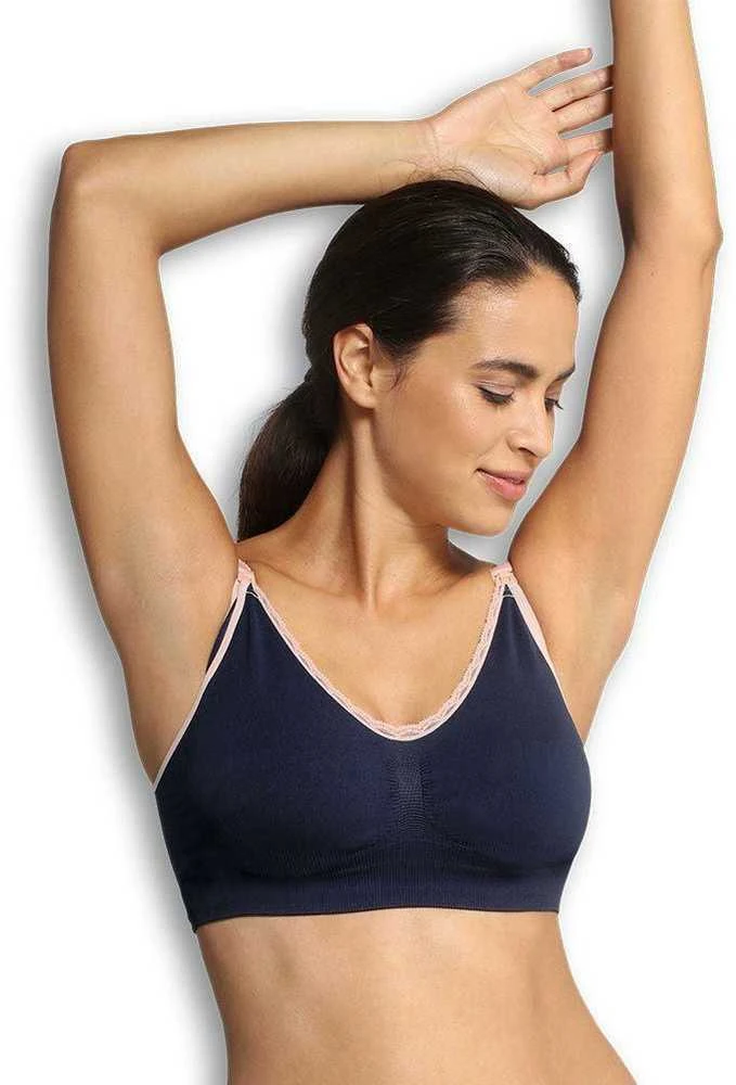 Carriwell besiūlė liemenėlė maitinančioms / Original Nursing Bra Mėlyna-Rožinė