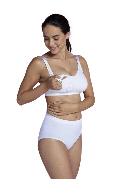 Carriwell besiūlė liemenėlė maitinančioms su įdėklais (balta) / Padded Nursing
