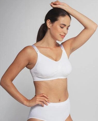 Carriwell besiūlė liemenėlė maitinančioms su įdėklais (balta) / Padded Nursing