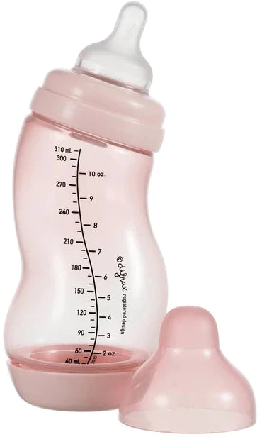 Difrax S-bottle Wide antikolikinis buteliukas su silikoniniu žinduku, 310 ml
