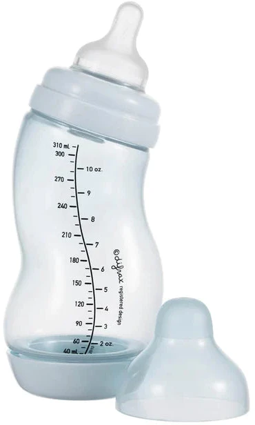 Difrax S-bottle Wide antikolikinis buteliukas su silikoniniu žinduku, 310 ml