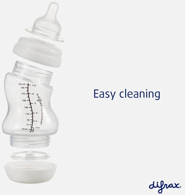 Difrax S-bottle Wide antikolikinis buteliukas su silikoniniu žinduku, 310 ml