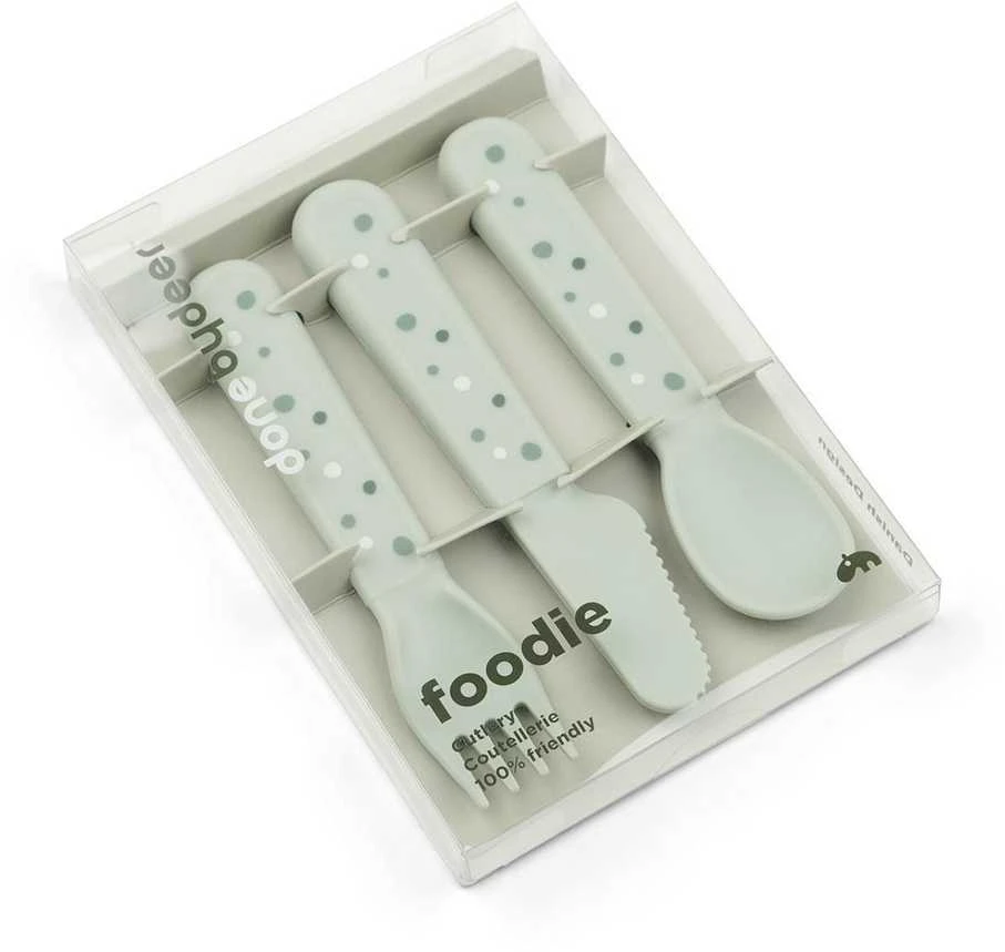 Done by Deer įrankių rinkinys Foodie Happy dots Žalias